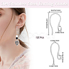 120Pcs 304 Stainless Steel Earring Hooks STAS-BBC0004-28-2