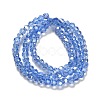 Electroplate Glass Beads Strands EGLA-R016-4m-17-4