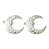 Tibetan Style Hammered Metal Crescent Moon Links connectors for Dangle Charms X-EA291Y-3