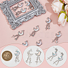 12Pcs 3 Colors Alloy Glass Pendants FIND-SC0021-07-6