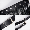 Imitation Leather Tassel Chain Belt AJEW-WH20006-20-6