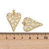 Brass Micro Pave Clear Cubic Zirconia Pendants ENAM-K078-01G-3