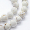 Natural Magnesite Beads Strands G-I199-27-6mm-3