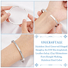3Pcs Egg Shaped 201 Stainless Steel Grooved Hinged Bangles STAS-UN0048-67-4