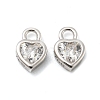 Real Platinum Plated Rhodium Plated 925 Sterling Silver Charms STER-K176-03A-P-2