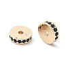 Brass Micro Pave Cubic Zirconia Beads KK-R216-15KCG-01-2