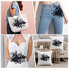 2Pcs Polyester Paillette Embroidered Cloth Sew on Patches PATC-CY0001-01B-5