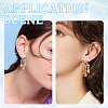 2 Pairs 2 Colors Cloud Alloy Enamel Dangle Stud Earrings for Women EJEW-TA0001-49B-7