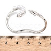 Brass Micro Pave Cubic Zirconia Cuff Open Rings RJEW-C158-03P-5
