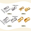 1200Pcs 4 Style Iron Folding Crimp Ends IFIN-SP0001-07-2