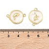 Ocean Brass Enamel Links Connector Charms KK-K417-07G-02-3