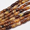 Column Natural Striped Agate/Banded Agate Bead Strands G-M258-41-1