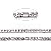 Tarnish Resistant 304 Stainless Steel Mother-Son Chains CHS-K001-32-3mm-2