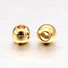 Real Gold Plated Brass Round Spacer Beads X-KK-L147-197-2.5mm-NR-2