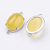 Brass Natural/Synthetic Gemstone Links connectors G-E398-03A-3