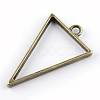 Rack Plating Alloy Triangle Open Back Bezel Pendants PALLOY-S047-09F-FF-2