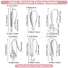 24Pcs 6 Styles Brass Micro Pave Clear Cubic Zirconia Earring Hooks KK-BBC0024-46-2