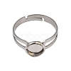 304 Stainless Steel Cuff Ring Components STAS-D372-06P-01-2