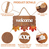 2Pcs 2 Color Wooden Doorplate Decorations AJEW-CF0001-10-4