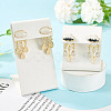 2 Pairs 2 Styles Cloud & Teardrop Alloy Enamel Stud Earrings for Women EJEW-TA0001-50-6