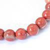 Natural Red Jasper Round Bead Strands G-E334-8mm-27-2