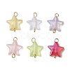 Transparent Acrylic Star Connector Charms PALLOY-JF03548-1