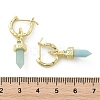 Natural Flower Amazonite Hoop Earrings EJEW-P306-01G-11-5