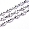 Non-Tarnish 3.28 Feet 304 Stainless Steel Coffee Bean Chains X-CHS-G011-14P-2