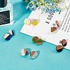 Transparent Resin & Walnut Wood Stud Earring Findings MAK-FH0001-11-4