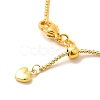 1mm Rack Plating Brass Box Chain Adjustable Slider Necklaces for Women Men MAK-L044-08G-2