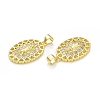 Rack Plating Eco-Friendly Brass Micro Pave Clear Cubic Zirconia Pendants KK-C011-02G-2