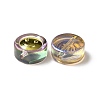 Transparent Spray Painted Glass Beads GLAA-I050-15-3