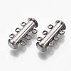 Tarnish Resistant 304 Stainless Steel Slide Lock Clasps STAS-S079-158P-1