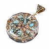 Transparent Epoxy Resin Spiritual Geometric Pendants RESI-T049-01-3
