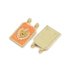 Brass Enamel Pendants KK-B157-28B-G-2