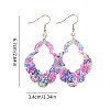 Acrylic Flower Dangle Earrings FS-WG4A50C-01-3