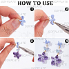 40Pcs Spray Painted Alloy Stud Earring Findings FIND-SP0005-51-6