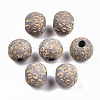 Painted Natural Wood Beads X-WOOD-T021-53A-05-1