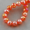 Electroplate Glass Bead Strands EGLA-R040-8mm-18-2