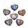 Handmade Gold Sand Lampwork Pendants LAMP-S189-16-B-2