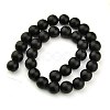 Synthetic Black Stone Beads Strands G-G508-4MM-2