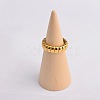 Wave Texture 304 Stainless Steel Finger Rings WGA78FE-01-4