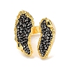 Long-Lasting Plated Micro Pave Rhinestone Open Cuff Rings RJEW-K286-01G-3