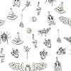 40Pcs 10 Styles Halloween Tibetan Style Alloy Pendants TIBE-FS0003-30-2