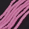 Baking Paint Transparent Glass Bead Strands GLAA-S031-4mm-20-1