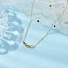 Rack Plating Brass Pave Colorful Cubic Zirconia Cube Link Necklaces NJEW-JN04999-2