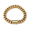 304 Stainless Steel Cuban Link Chains Bracelets for Unisex BJEW-K283-02C-G-4