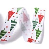 25 Yards Christmas Theme Printed Polyester Grosgrain Ribbon OCOR-C004-02G-3