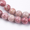 Natural Fossil Coral Beads Strands G-F563-01-8mm-3