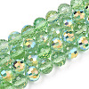 Transparent Electroplate Glass Beads Strands EGLA-N012-001-B13-1